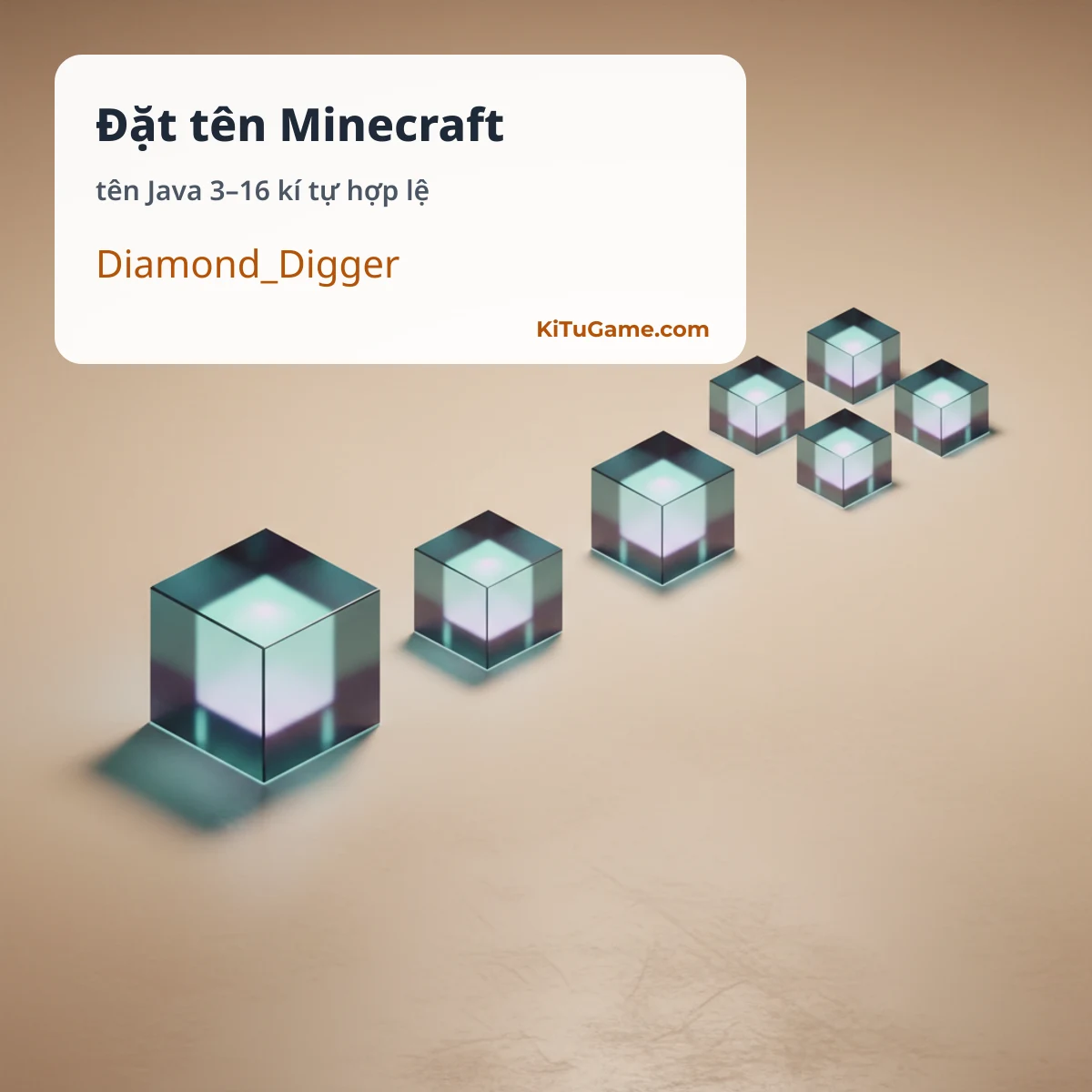 Đặt tên Minecraft Java hợp lệ và tên trang trí