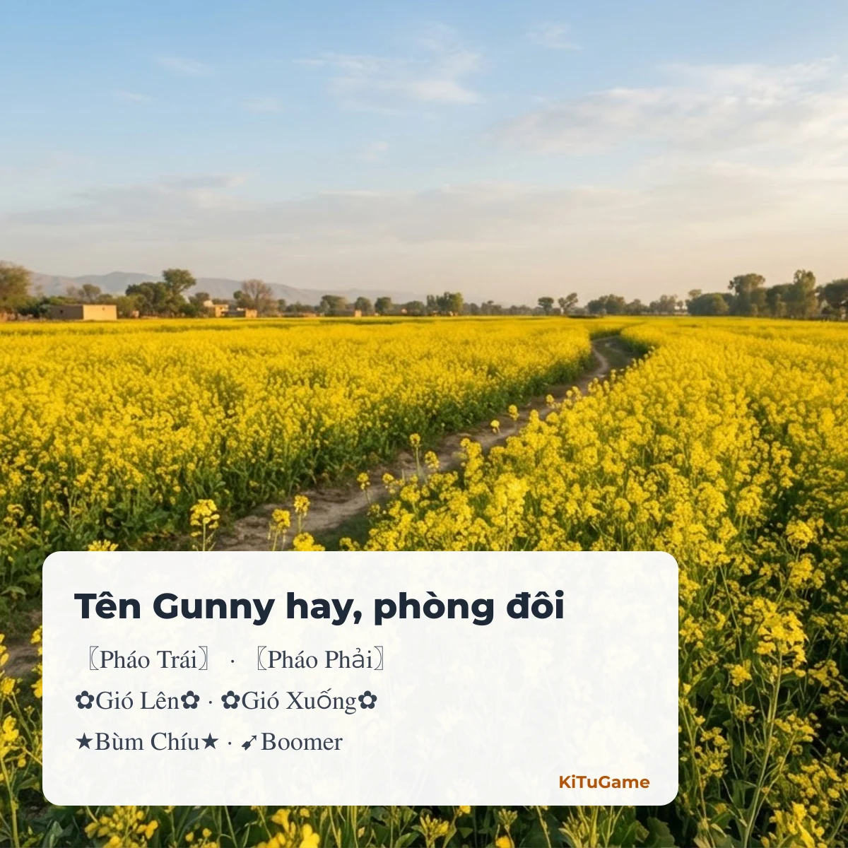 Tên Gunny hay cho phòng đấu 2 người